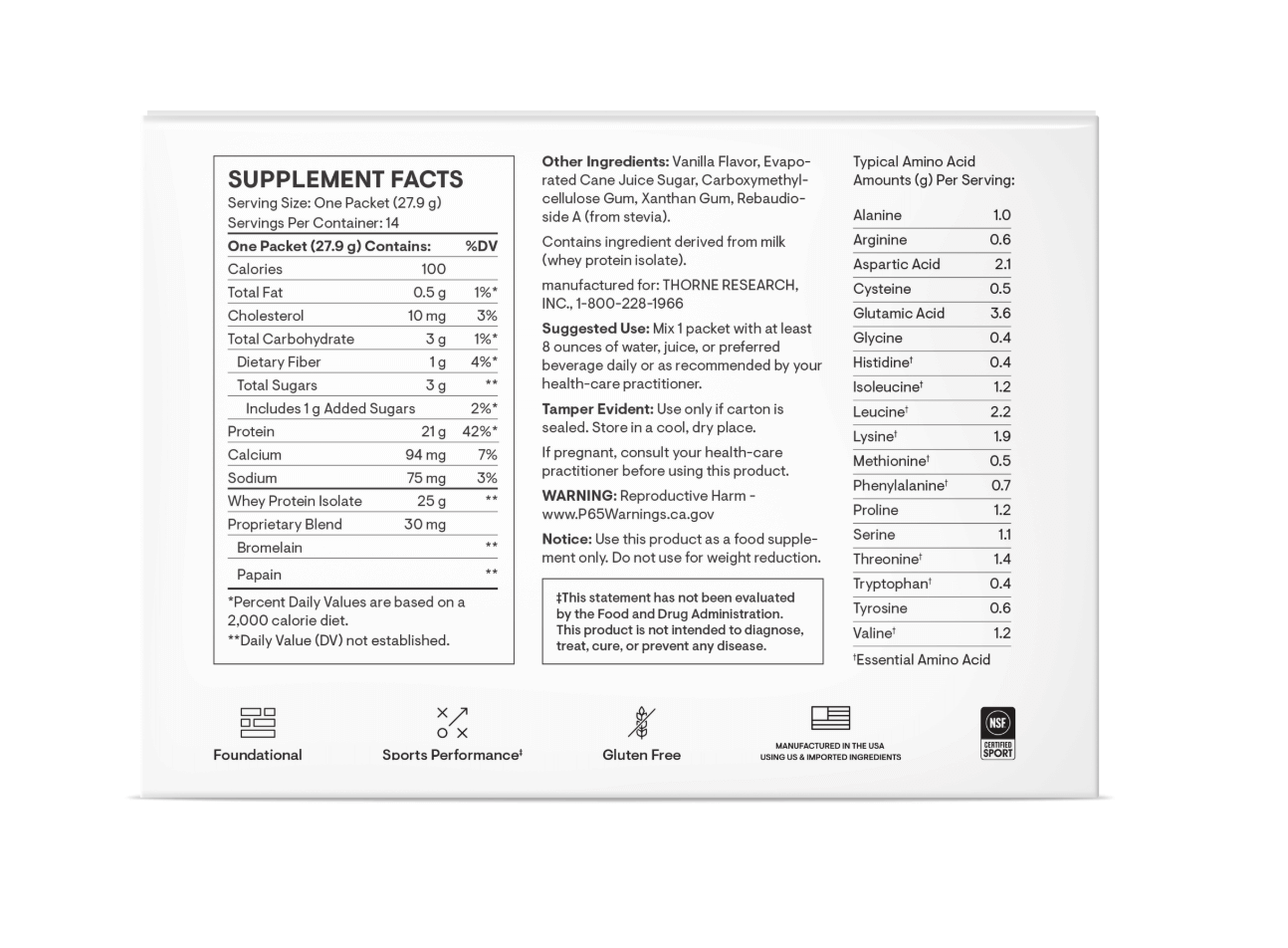 Whey Protein Isolate - Vanila (Travel Pack).