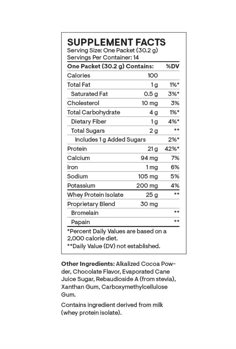 Whey Protein Isolate - Chocolate (Travel Pack)